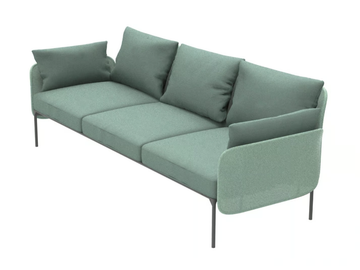 BLOOM 1217 - 3 seater fabric sofa by Et al. - view 2